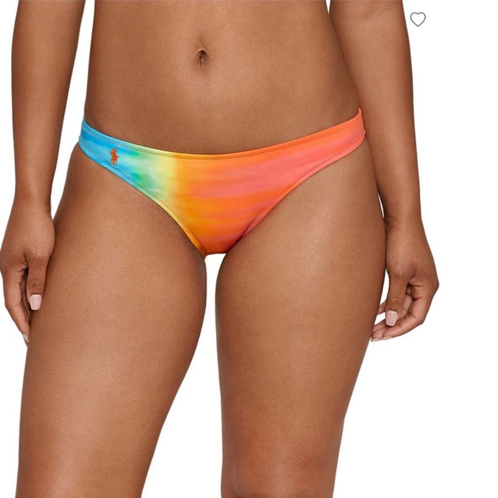 NWT Polo Ralph Lauren Women's Tropic Glow Tie Dye Scoop Hipster Bikini Bottom XS